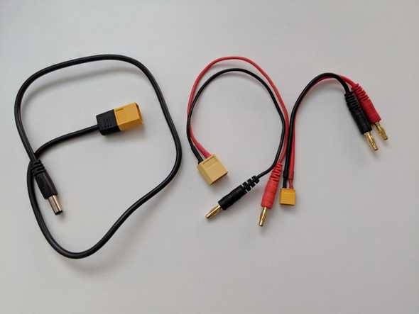 XT60 to banana plug, XT30 to banana plug and XT60 to DC barrel jack