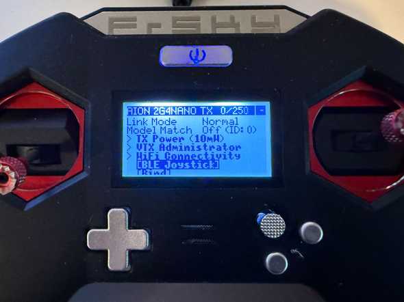 ELRS Lua script menu