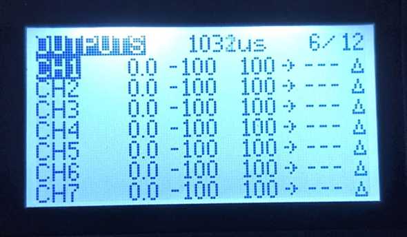 Taranis X-Lite outputs screen unadjusted