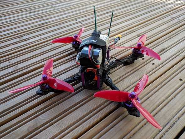 furious quad build on deck ready to fly
