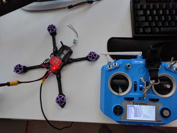 Quad powered on for the first time