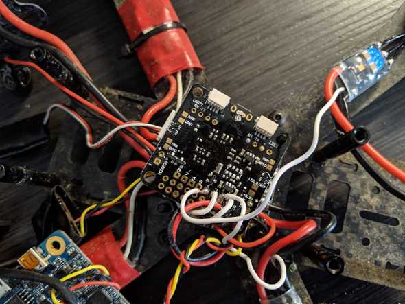 ESC signal wire soldered to the flight controller