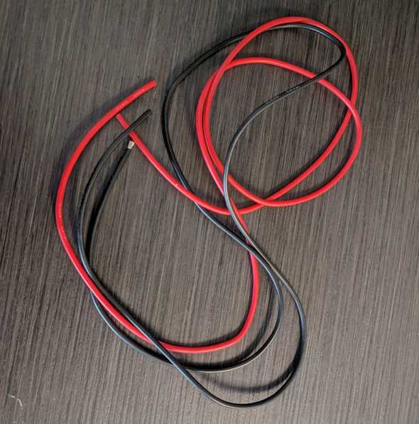 16 AWG wire - red and black