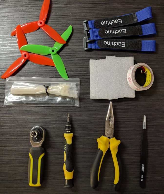 Tools and backpack setup