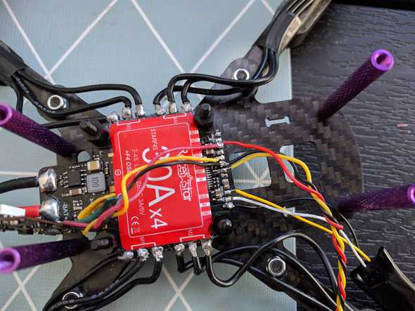 all soldered up flight controller close up
