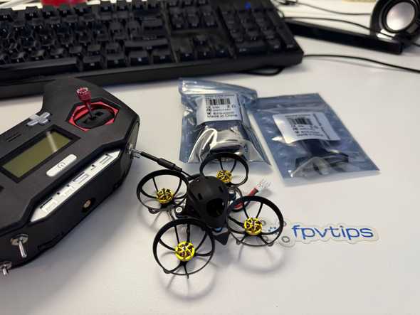 Taranis X-Lite and micro drone on table