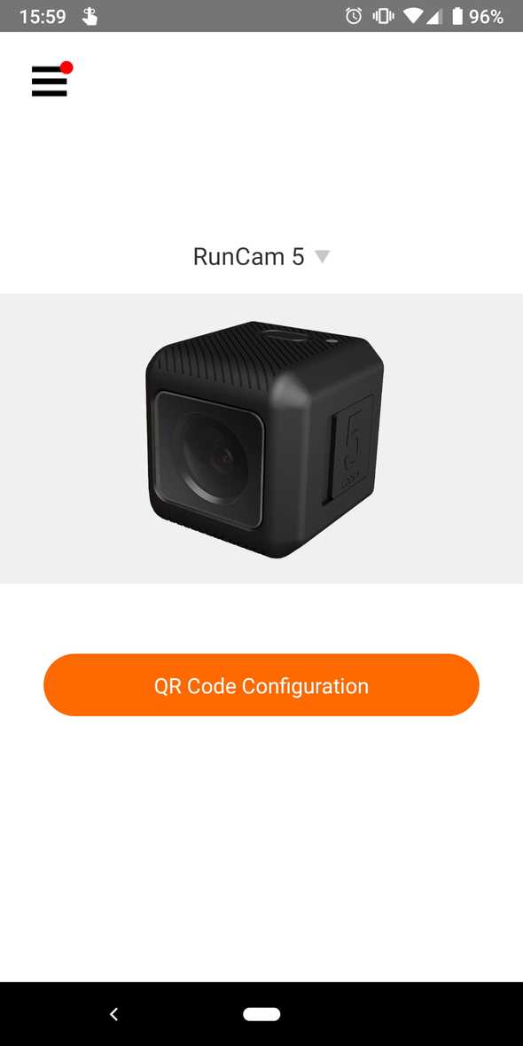 RunCam App start screen