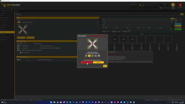 Betaflight motors tab motor direction feature setup