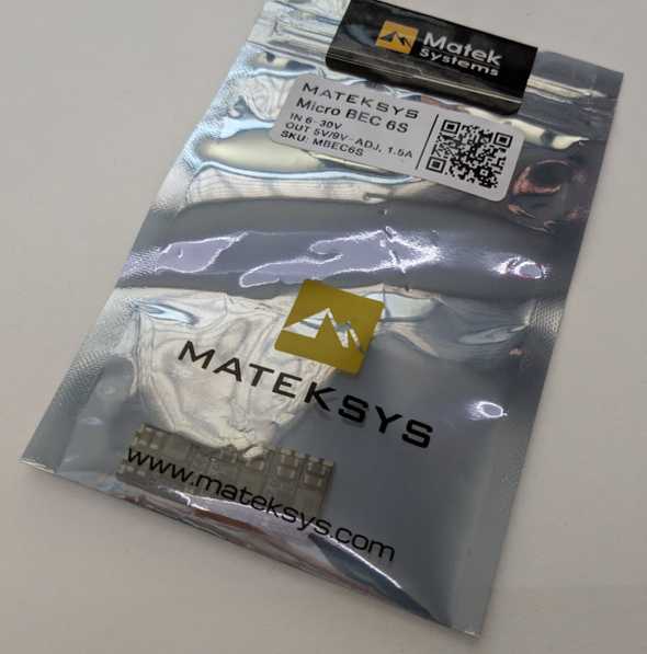 Matek Systems package with 3 Micro BEC 6s voltage regulators